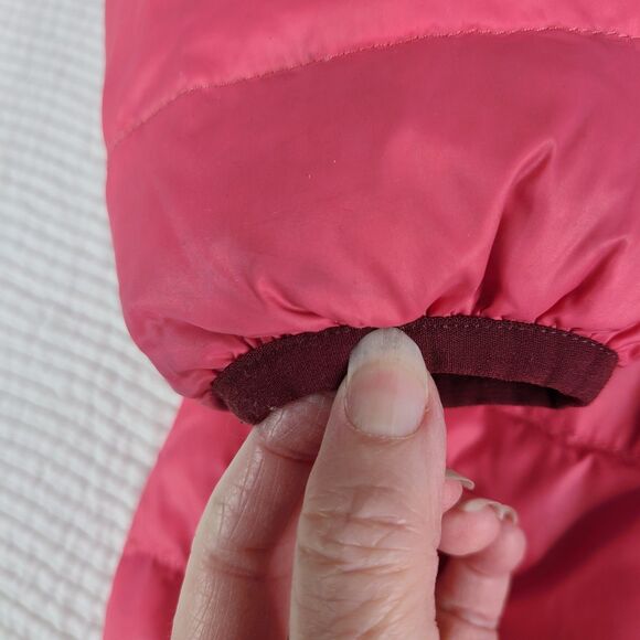 Hanna Andersson Reversible Down Puffer Jacket Quilted Pink Geo Sz 80 *spots - Picture 14 of 16